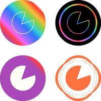 icono de vector de gráfico circular