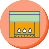 Electric Fireplace Vector Icon