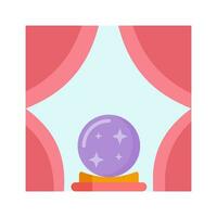 halloween crystal ball icon. Witch and sorcery symbol, icon vector illustration, isolated on white background