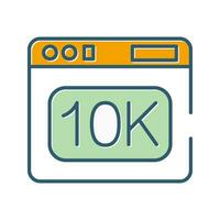 icono de vector de 10k