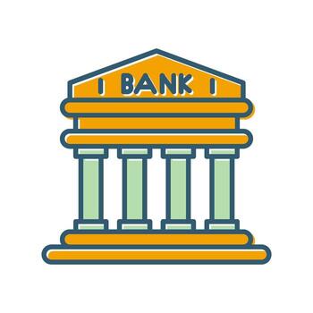 icono de vector de banco