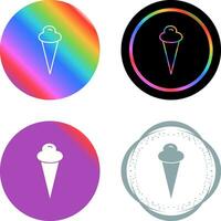 icono de vector de cono de helado