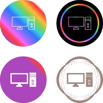 icono de vector de computadora