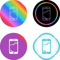 Broken Cell Phone Vector Icon