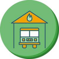 Fire Station Vector Icon