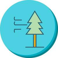 Tree with Wind Vector Icon