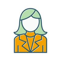 icono de vector de mujer de negocios