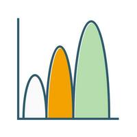 Bell Shaped Graph Vector Icon