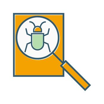 icono de vector de depuración