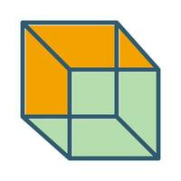 icono de vector de cubo