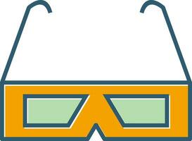 3D glasses Vector Icon