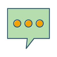 Single Message Bubble Vector Icon