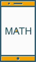 Studying Math on Mobile Vector Icon