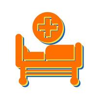 icono de vector de cama de hospital