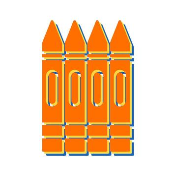 icono de vector de crayones