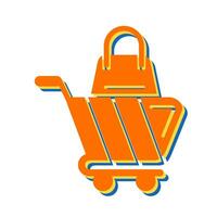 icono de vector de carrito de compras