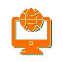 Lcd Globe Vector Icon
