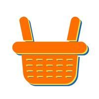 icono de vector de cesta de compras