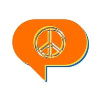 Peace Chat Vector Icon