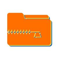 icono de vector de archivo zip