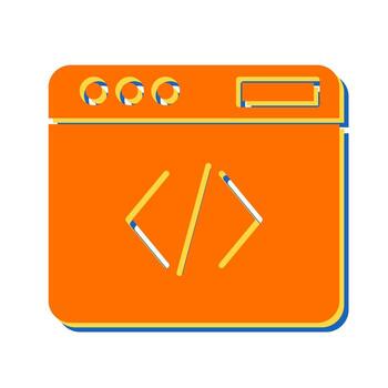 icono de vector de código