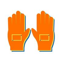 par de guantes vector icono