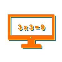 Math in Computer Vector Icon