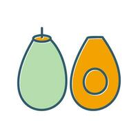 icono de vector de aguacate