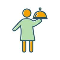 Man Serving Food Vector Icon