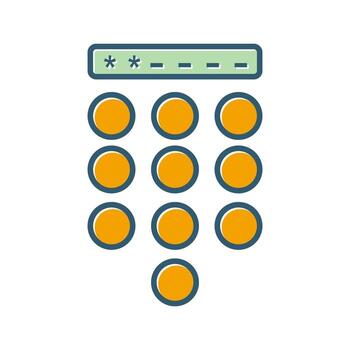 Passcode Lock Vector Icon