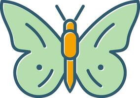 icono de vector de vuelo de mariposa