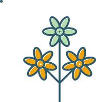 Flower Branch Vector Icon