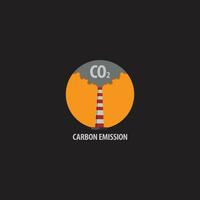 co2 emisión logo vector