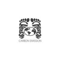 CO2 emission logo vector