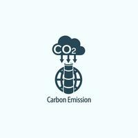 co2 emisión logo vector