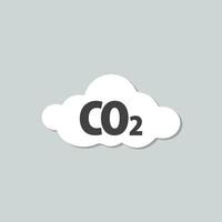 CO2 emission logo vector