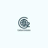 CO2 emission logo vector