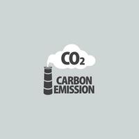 CO2 emission logo vector