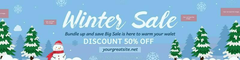 Seasonal Winter Sale LInkedin Banner template