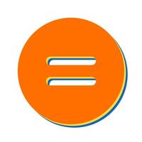 Equal to Symbol Vector Icon