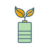 Eco friendly Battery Vector Icon