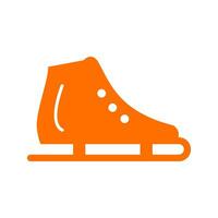 icono de vector de zapato de patinaje sobre hielo