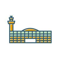 icono de vector de edificio de aeropuerto