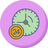 24 Hour Service Vector Icon