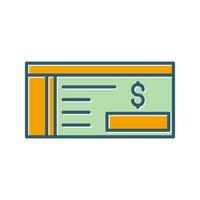 Bank Check Vector Icon