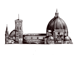 Santa maria del fiore, , acquerello illustrazione png