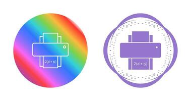 Print Math Sheet Vector Icon