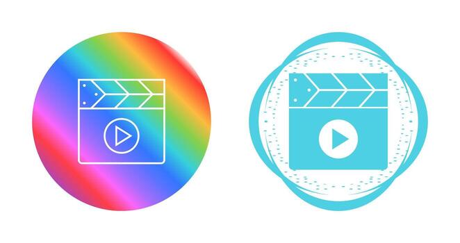 icono de vector de claqueta