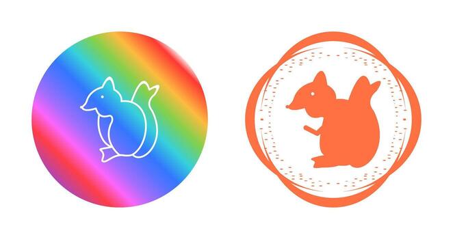 icono de vector de ardilla