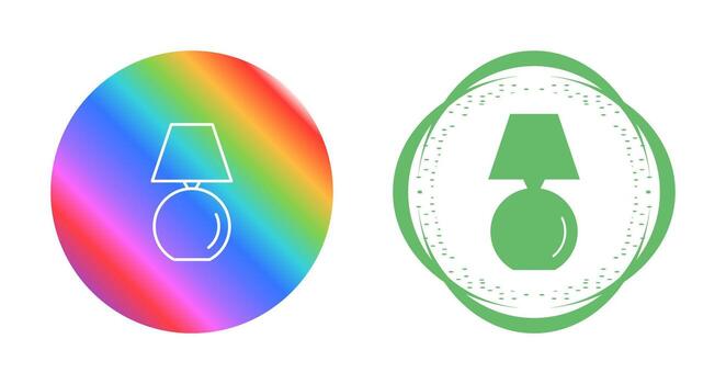 icono de vector de lámpara de mesa